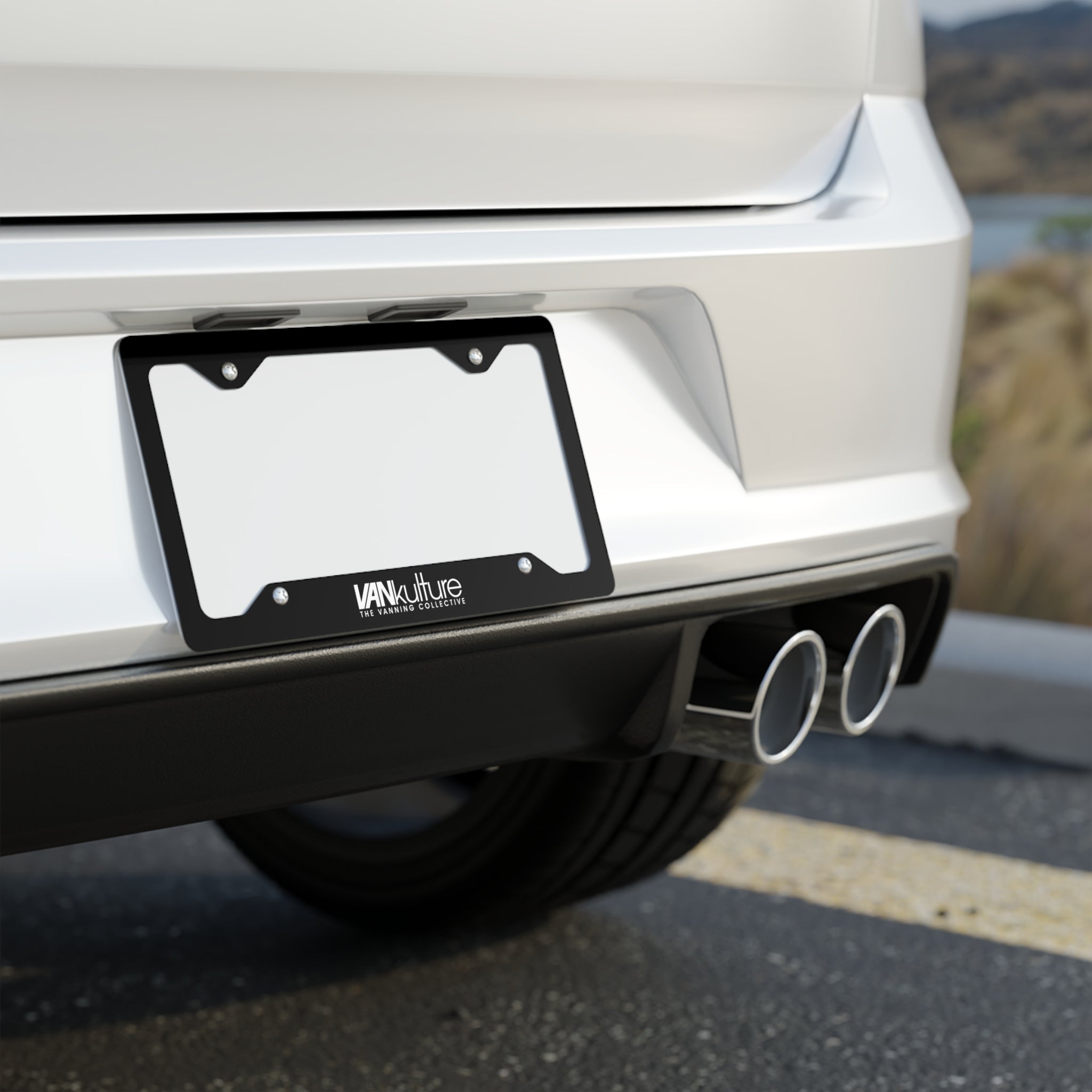 Metal License Plate Frame — VANKulture Branded Stainless Steel Car Plate Trim