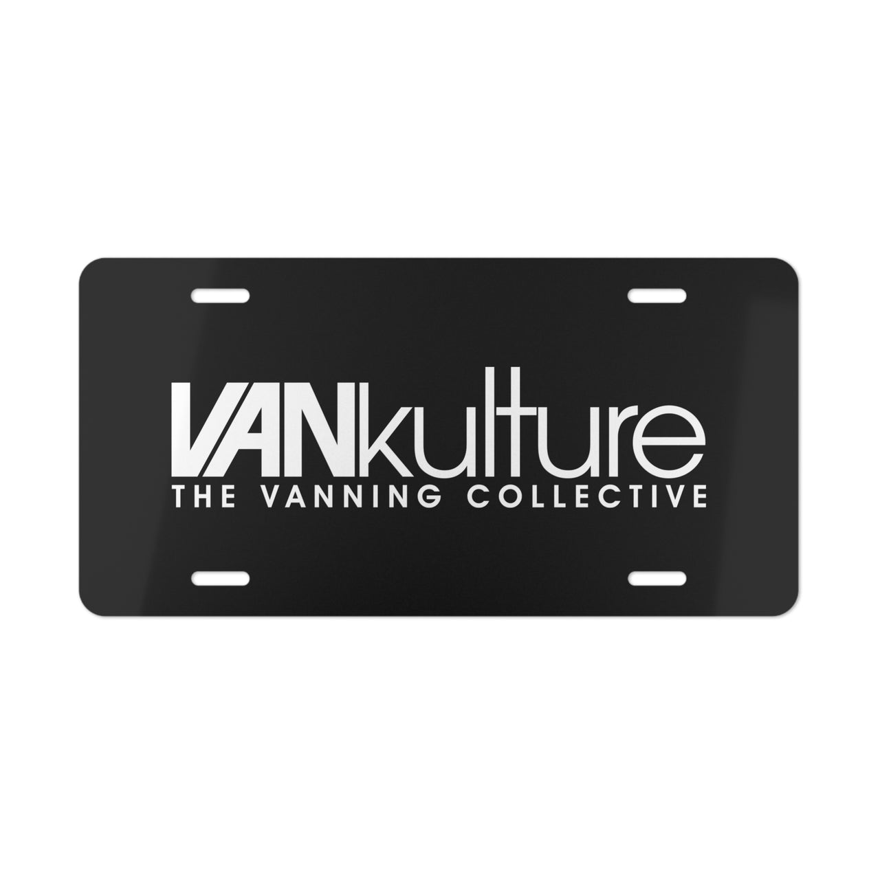 VANkulture Aluminum Black Vanity Plate