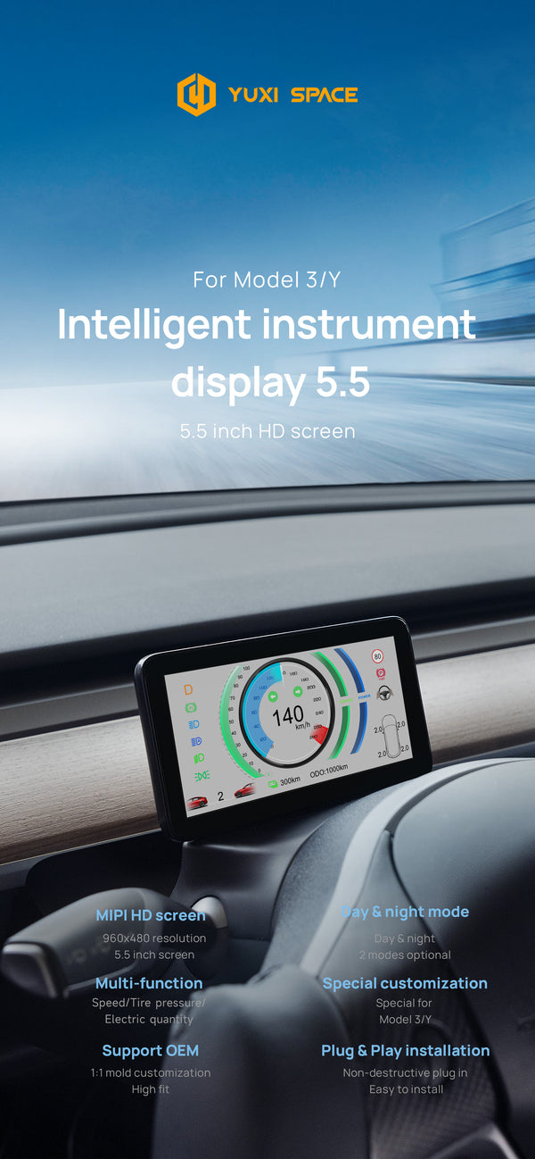 Yuxi Space Model 3 / Y 5.5 Inch Front Intelligent Instrument Display