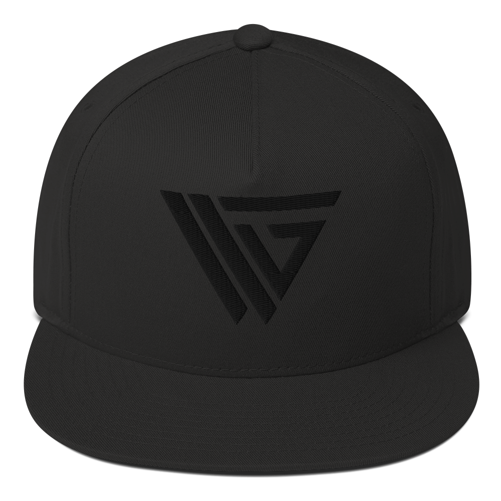 VKG Black Logo Flat Bill Cap