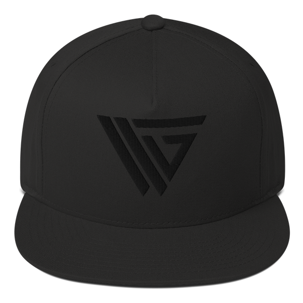 VKG Black Logo Flat Bill Cap